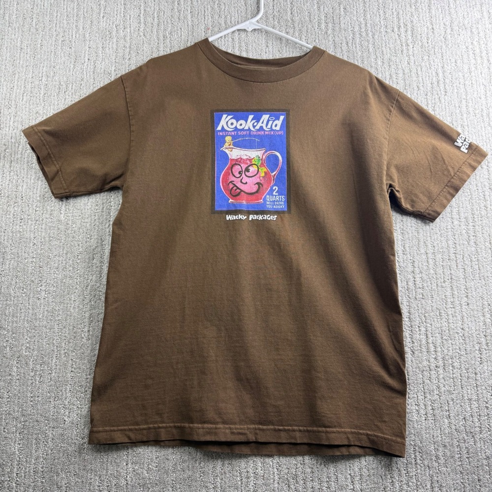 Wacky Packages Kook-Aid Graphic T-Shirt Mens Size Medium Brown Short Sleeve Tee